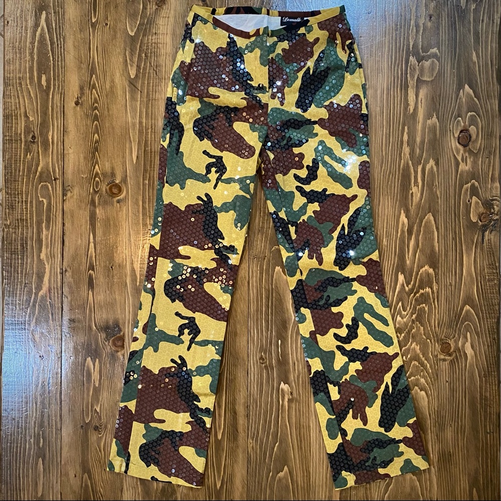 Domallo camo & sequin pants